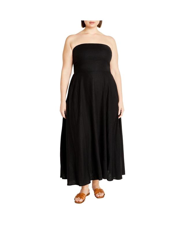 City Chic Womens Simone Plain Maxi Dress Product Image