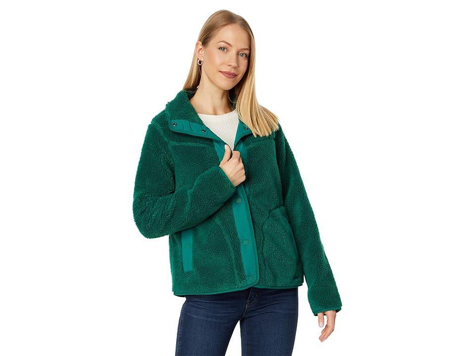 L.L.Bean Plus Size Bean's Sherpa Fleece Jacket (Soapstone) Women's Coat Product Image