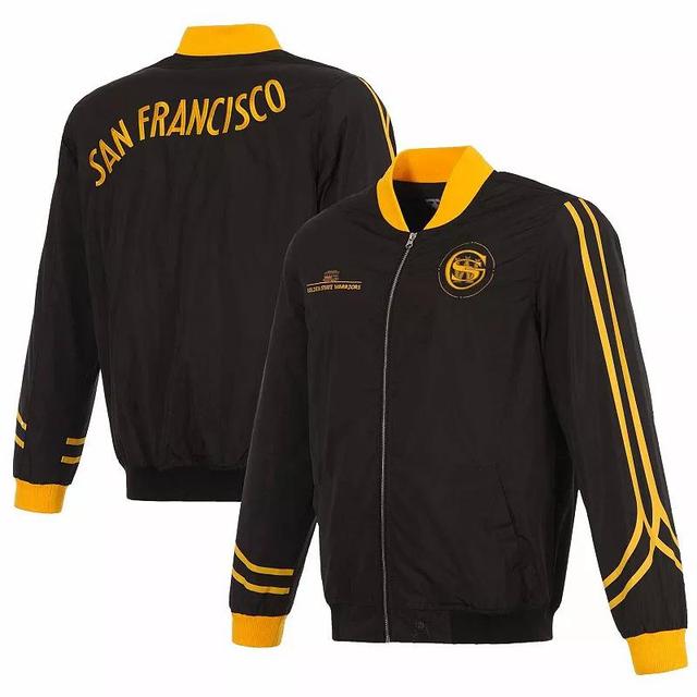 Mens JH Design Golden State Warriors 2023/24 City Edition Nylon Full-Zip Bomber Jacket Product Image