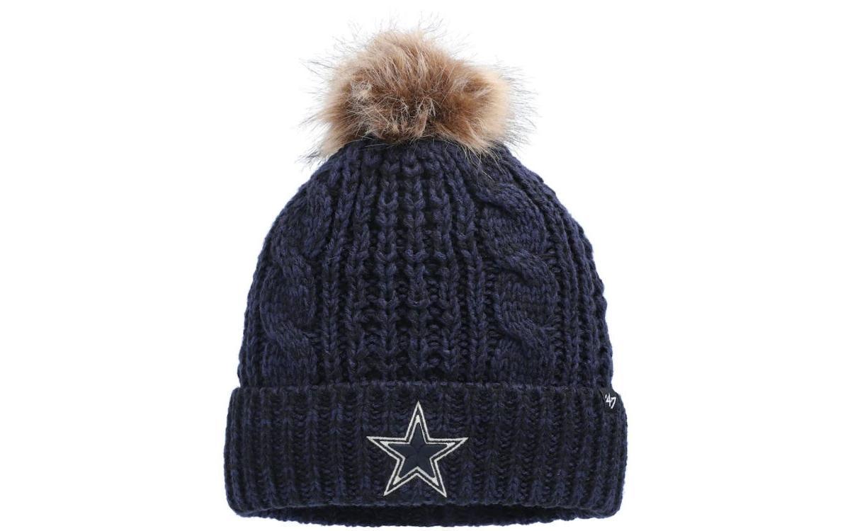 Womens 47 Dallas Cowboys Meeko Cuffed Knit Hat with Pom, Blue Product Image