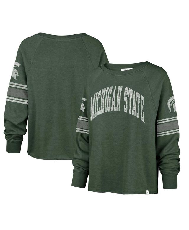 Womens 47 Michigan State Spartans Allie Modest Raglan Long Sleeve Cropped T-Shirt Product Image