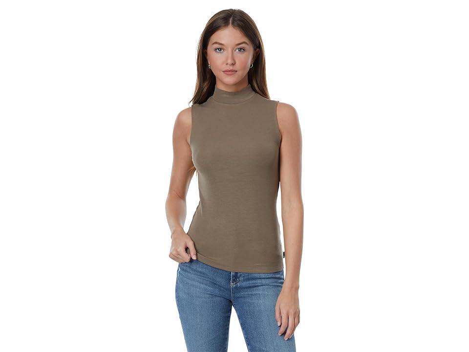 AG Jeans Edie Sleeveless Turtleneck (Wild Mushroom) Women's Clothing Product Image