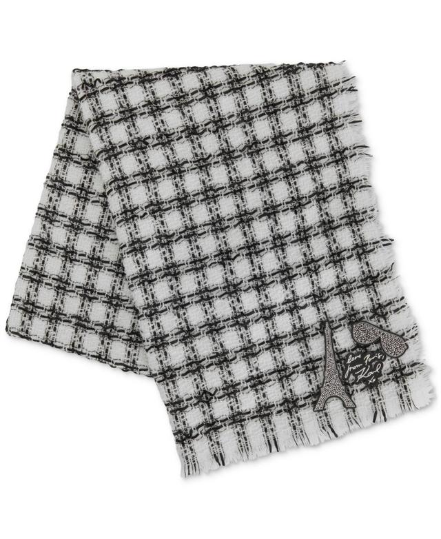 Karl Lagerfeld Paris Womens Tweed Blanket Scarf Product Image