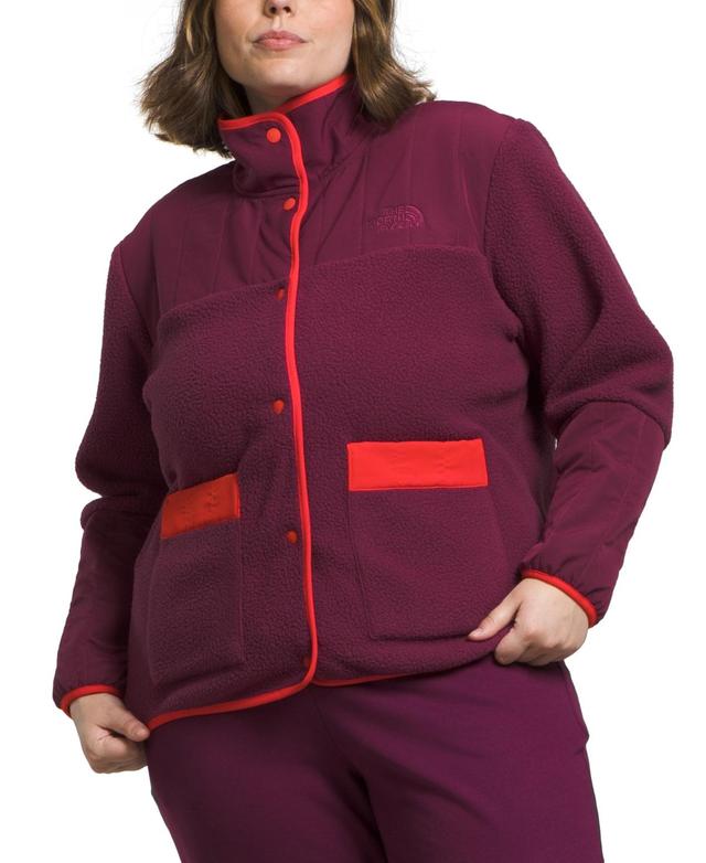 The North Face Plus Size Cragmont Snap-Front Fleece Jacket - Boysenberry Product Image