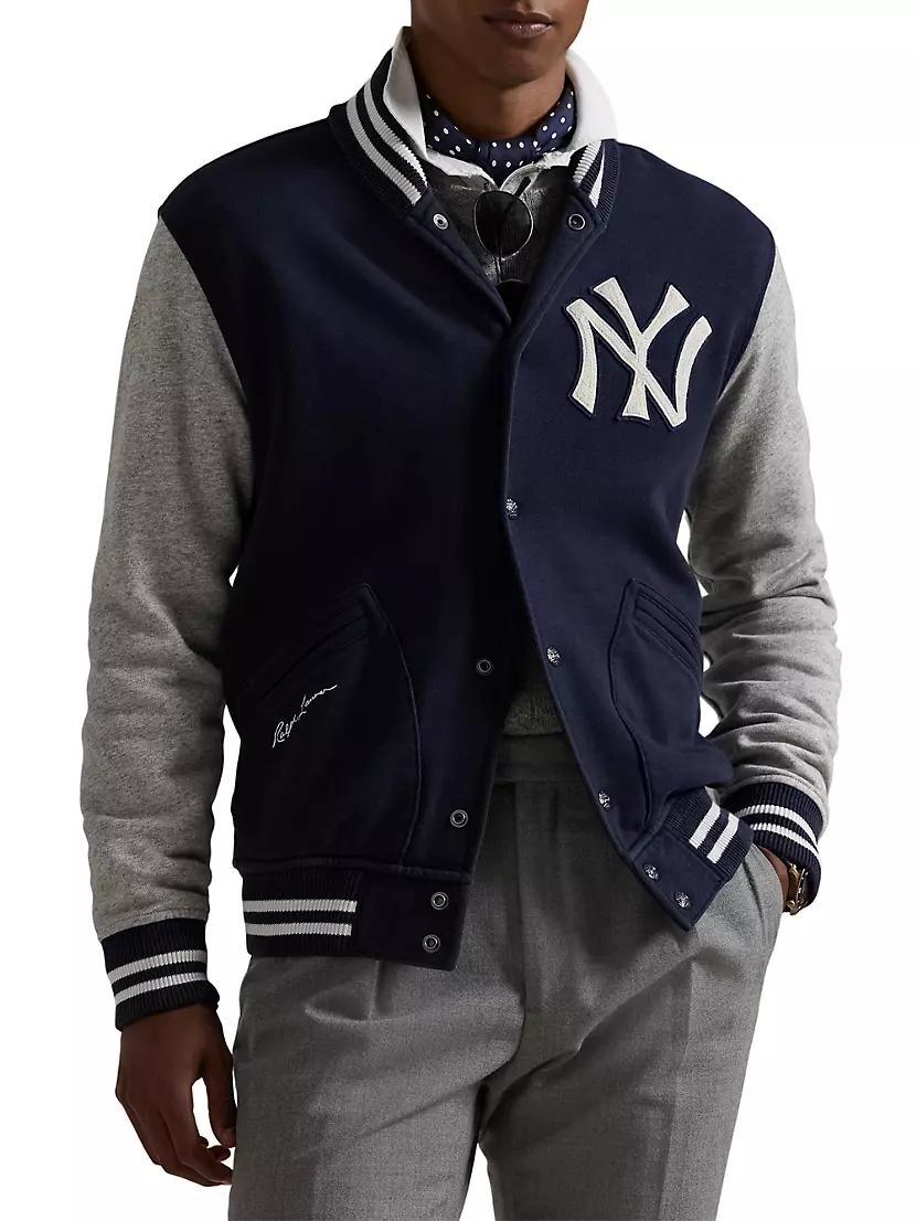 Logo Cotton-Blend Fleece Varsity Jacket Product Image