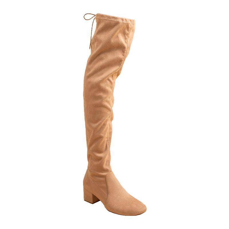 Qupid Sign-03 Womens Over-The-Knee Boots Brown Product Image