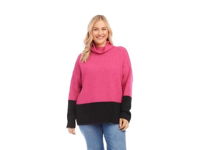 Karen Kane Colorblock Turtleneck Sweater Product Image