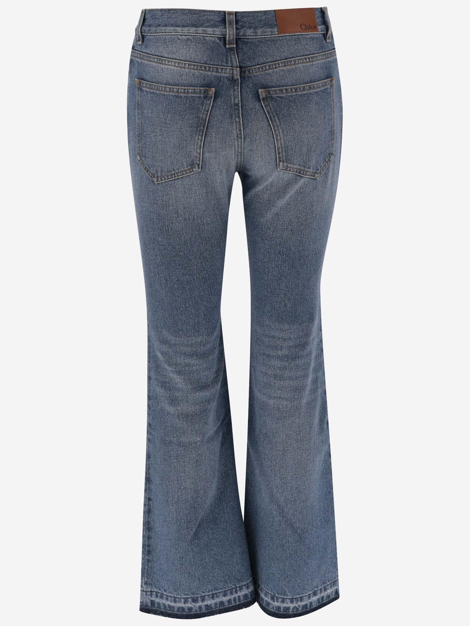 Cotton Blend Jeans In Blue Product Image