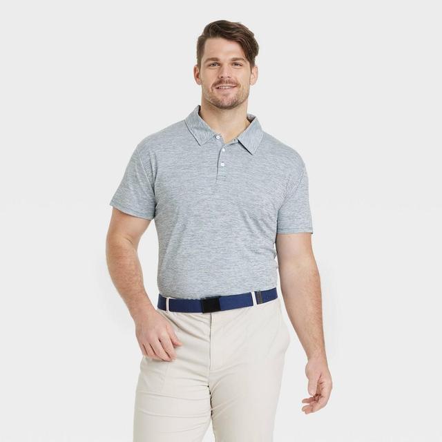 Mens Big Striped Polo Shirt - All In Motion Blue 2XL Product Image