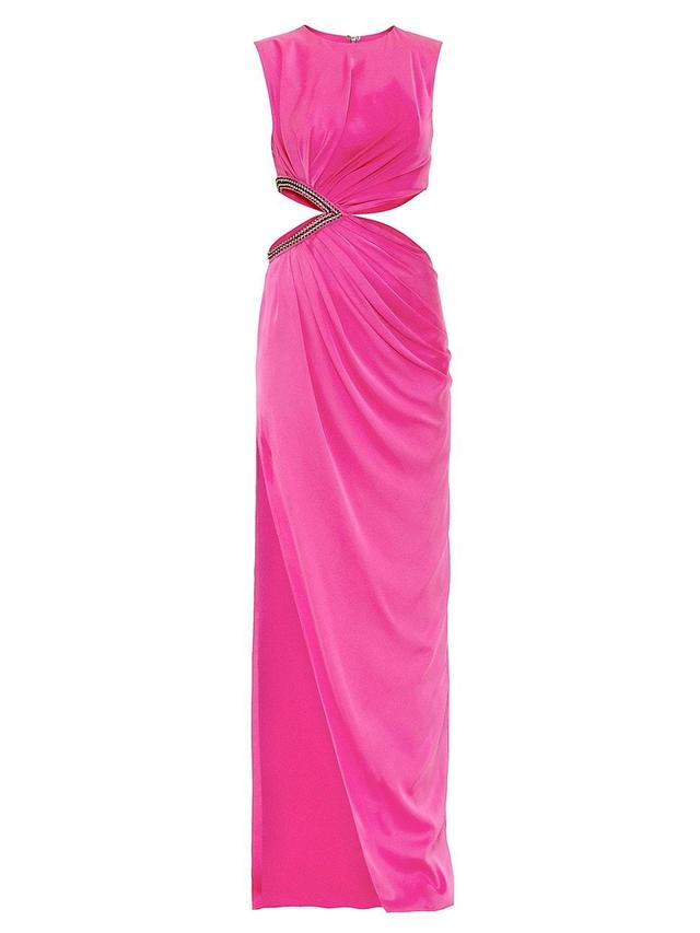 Womens Embellished Cut-Out Column Gown Product Image