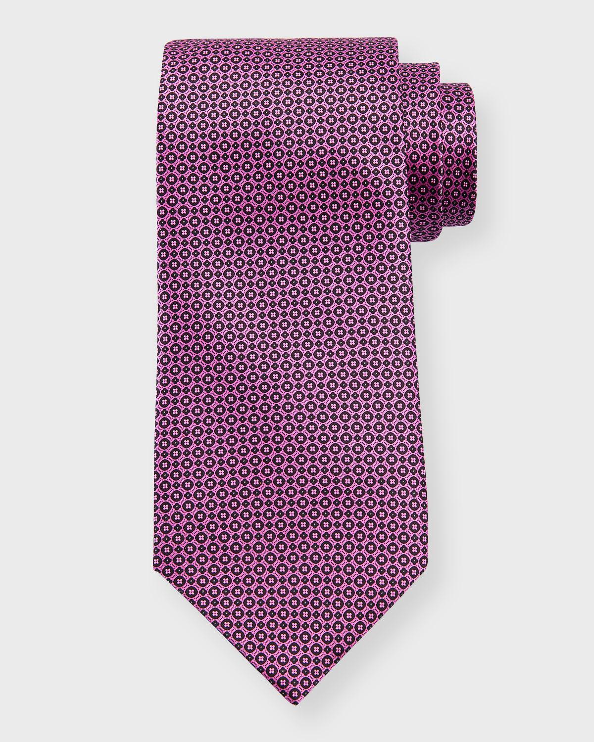 Men's Silk Micro-Geometric Tie Product Image