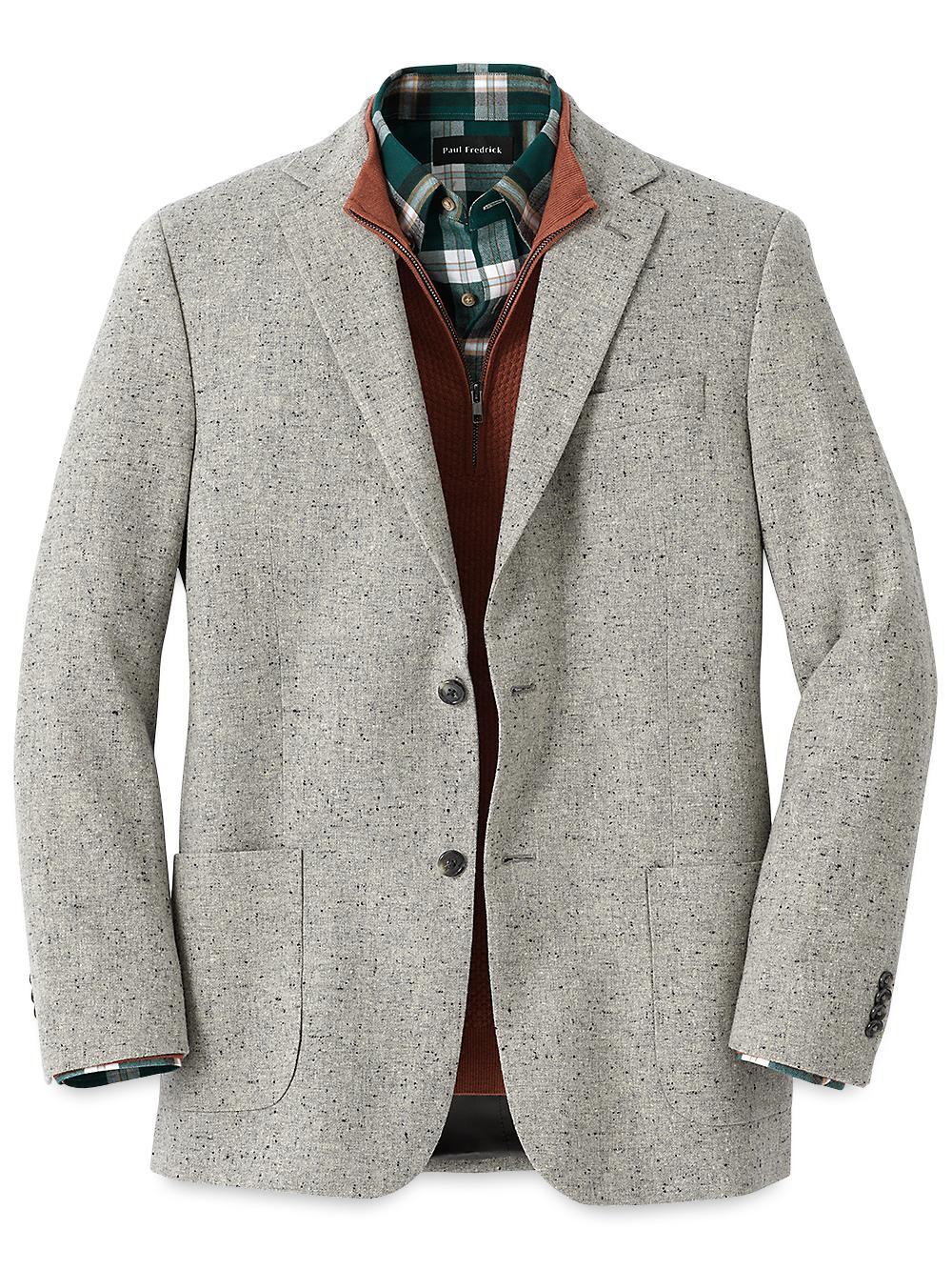 Wool Donegal Notch Lapel Sport Coat - Grey Multi Product Image