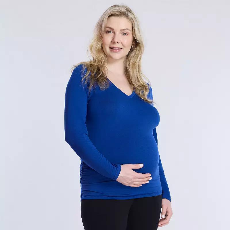 Maternity Motherhood Side Ruched Tee, Womens Product Image