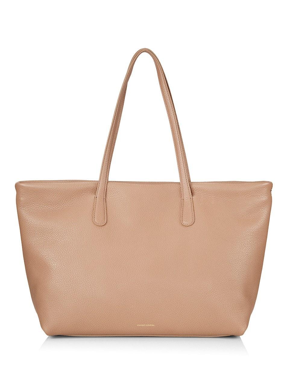 Womens Everyday Zip Pebbled-Leather Tote Bag Product Image