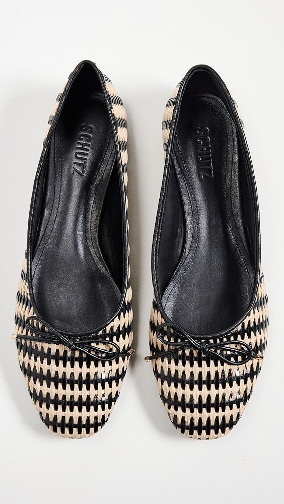 Schutz Arissa Straw Flats | Shopbop Product Image