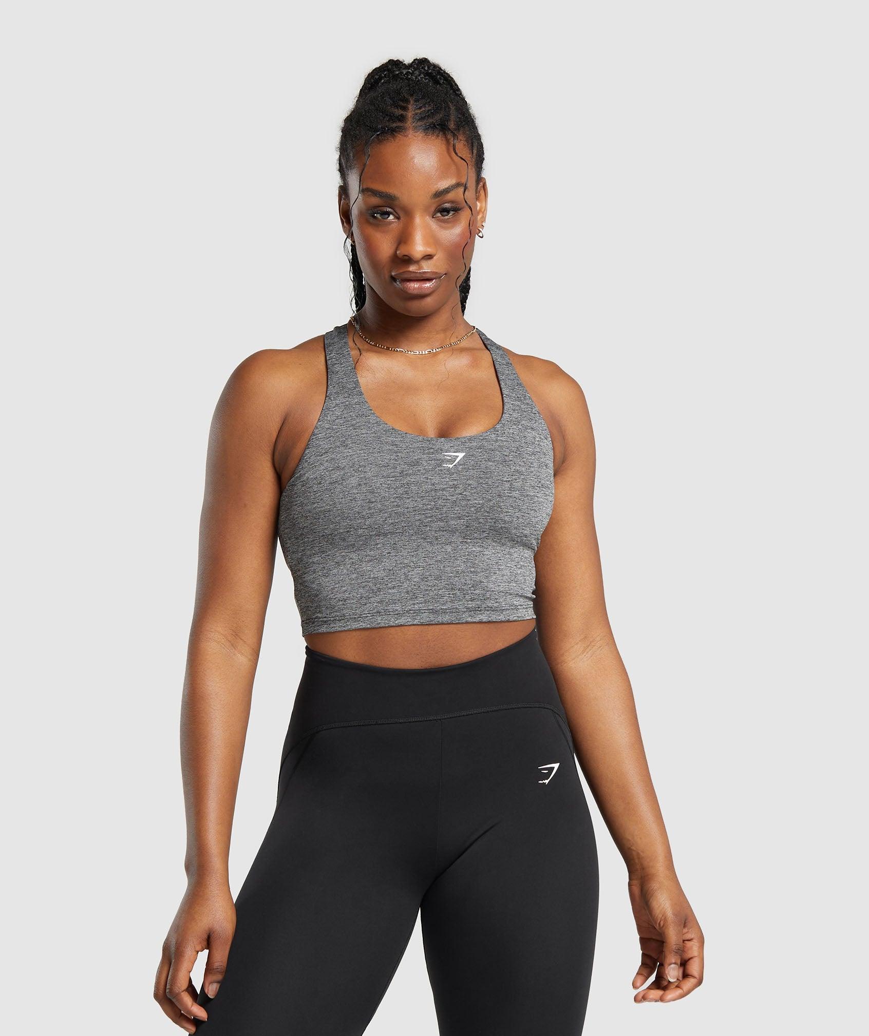 Marl Racer Shelf Crop Tank Product Image