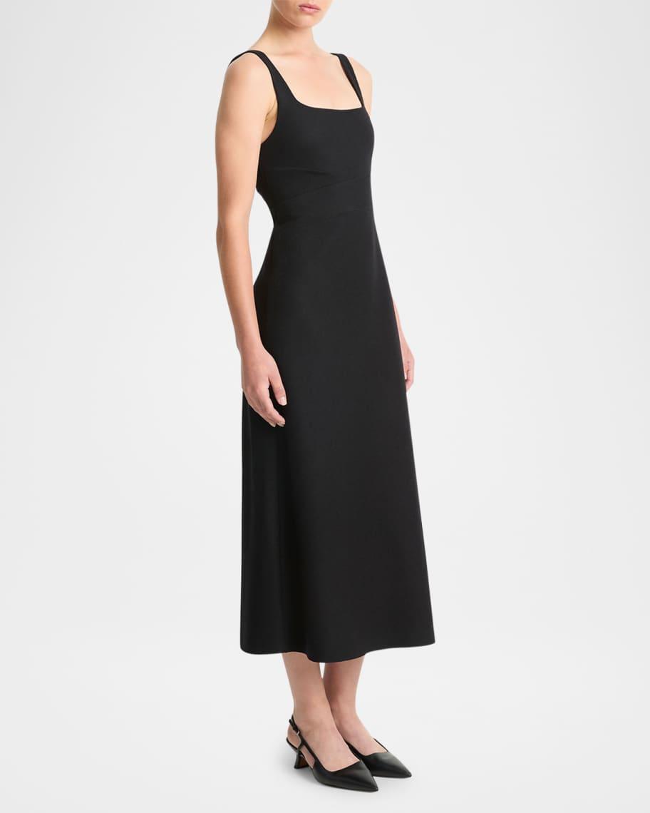 Square-Neck Column Midi Dress Product Image