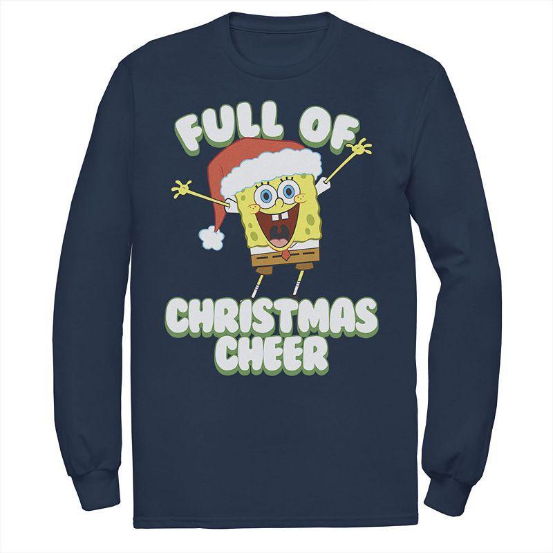 Mens SpongeBob SquarePants Full of Cheer Tee Blue Product Image