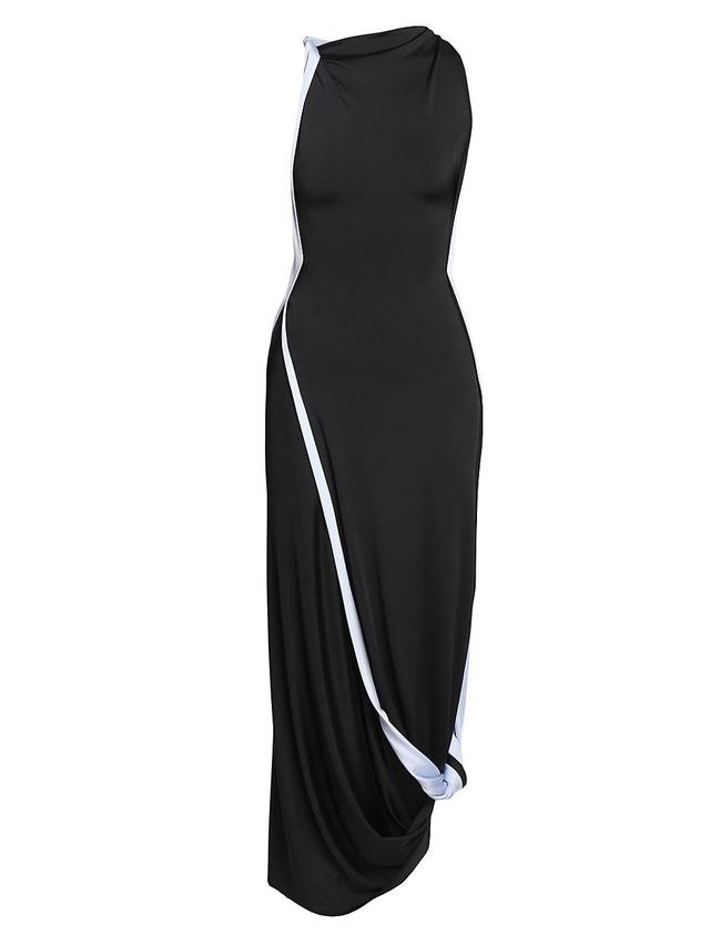 Womens Gathered Jersey Maxi-Dress Product Image