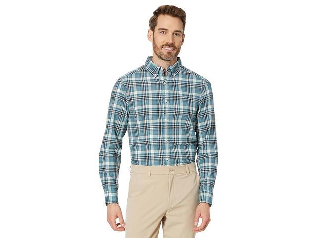 Vineyard Vines Plaid Madras Whale Shirt (Mallard Plaid) Men's Clothing Product Image