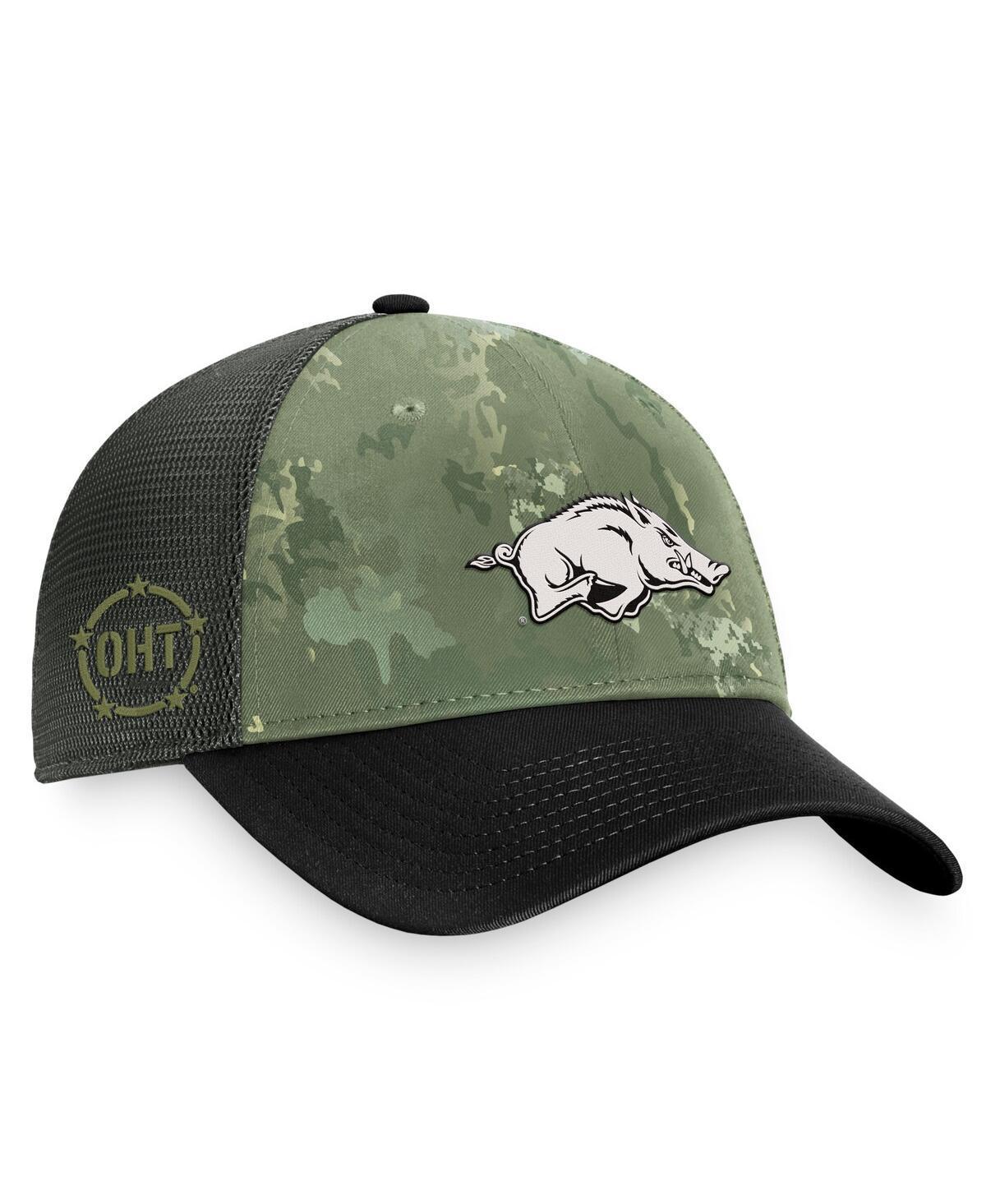 Mens Top of the World Hunter Green Arkansas Razorbacks Oht Military-Inspired Appreciation Unit Trucker Adjustable Hat - Hunter Green Product Image