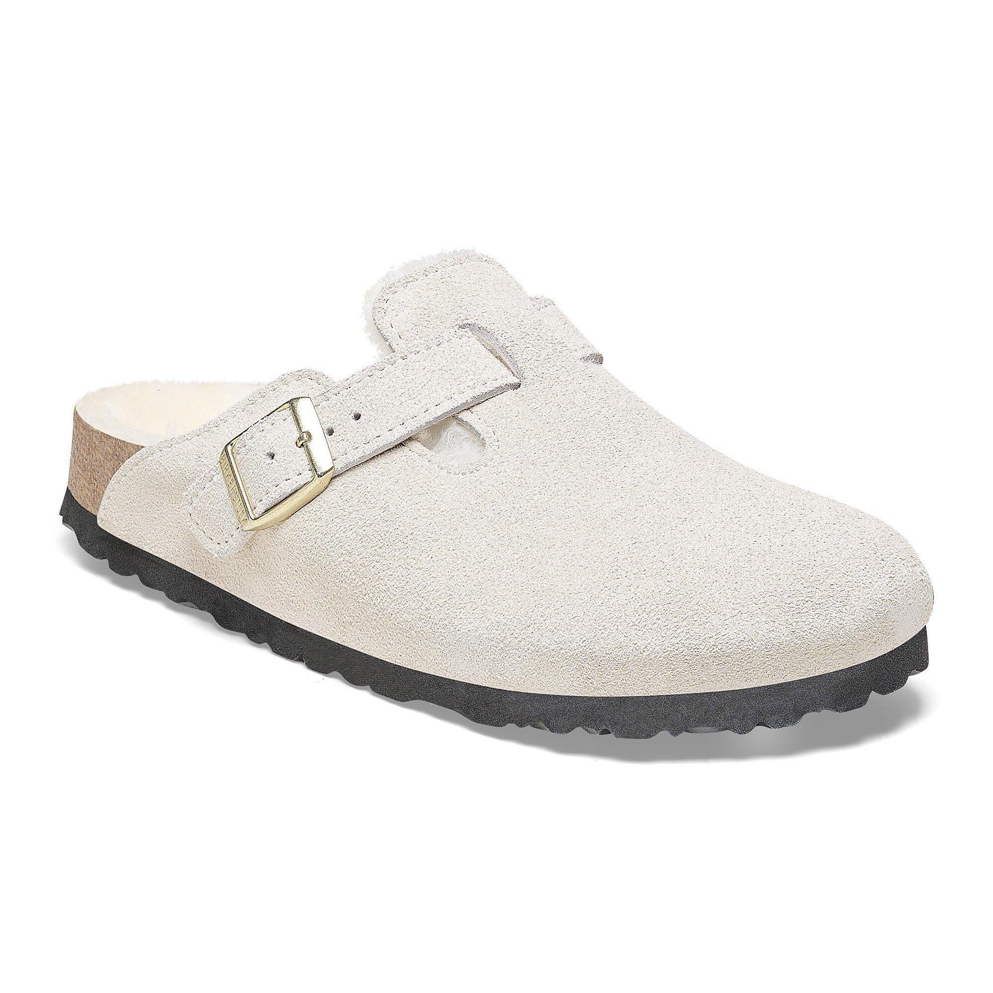 Boston Shearling Suede Leather-Shearling Antique White Product Image