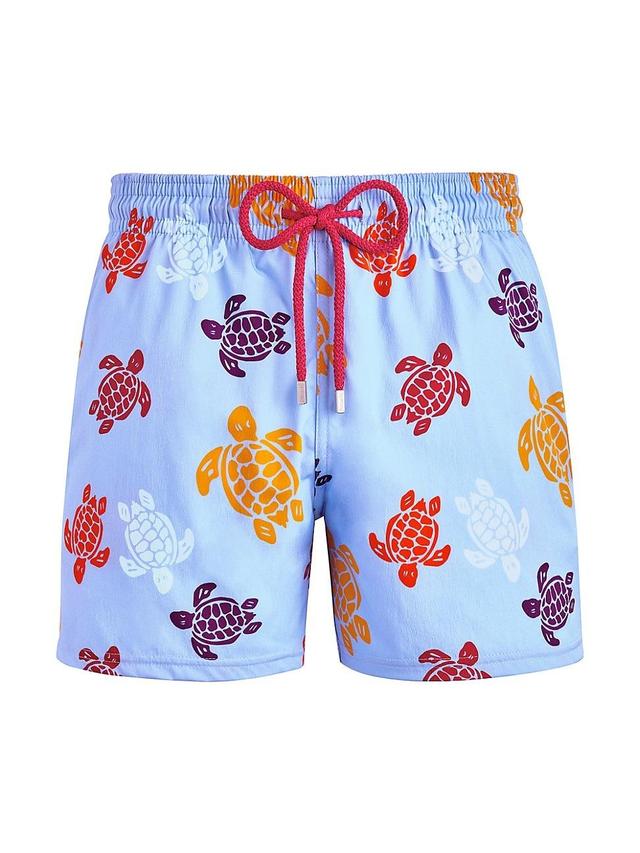 Mens Multicolor Tortoise Swim Trunks Product Image