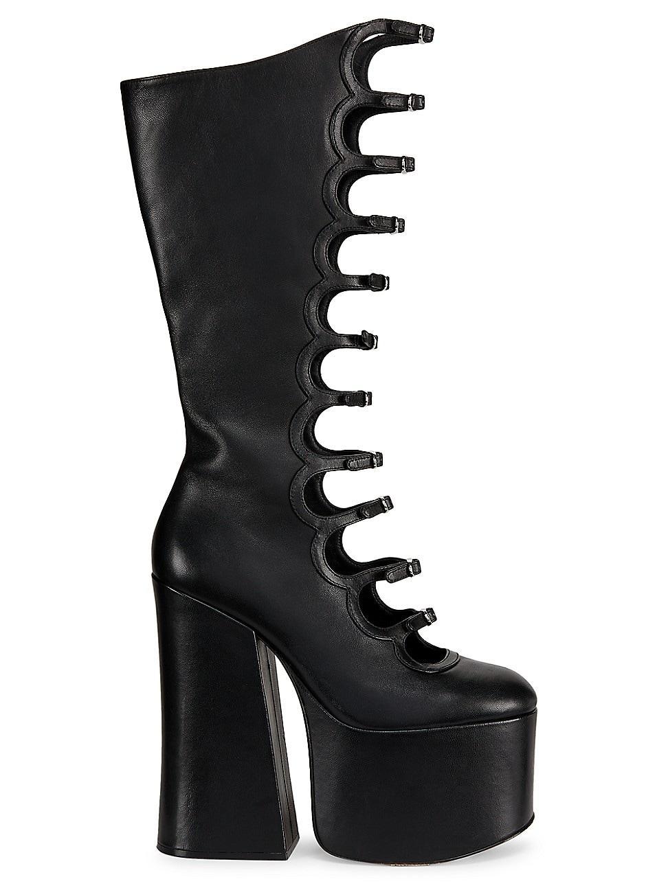 Womens The Kiki 150MM Platform Leather Knee-High Boots Product Image