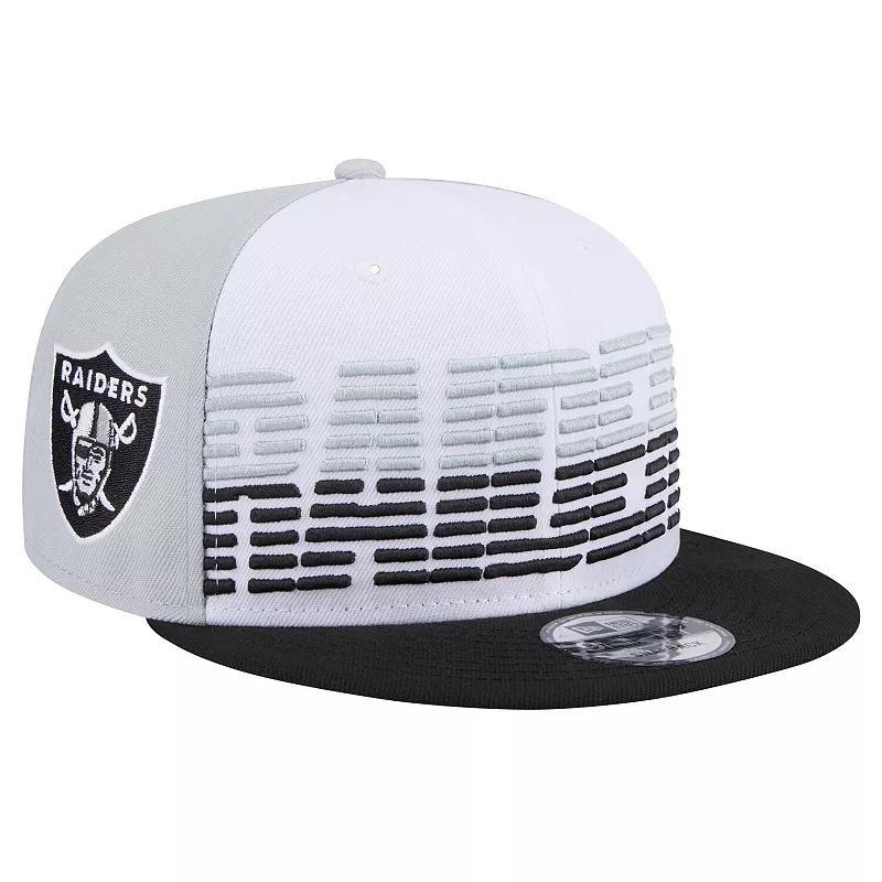 Mens New Era White Las Vegas Raiders Throwback Space 9FIFTY Snapback Hat - White Product Image