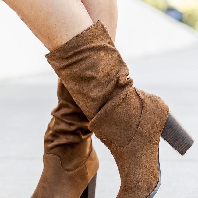 Christie Coffee Slouchy Suede Bootie FINAL SALE Product Image