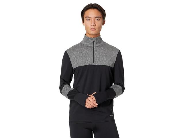 Hot Chillys Micro Elite Chamois Color-Block Zip-T Granite) Men's Clothing Product Image