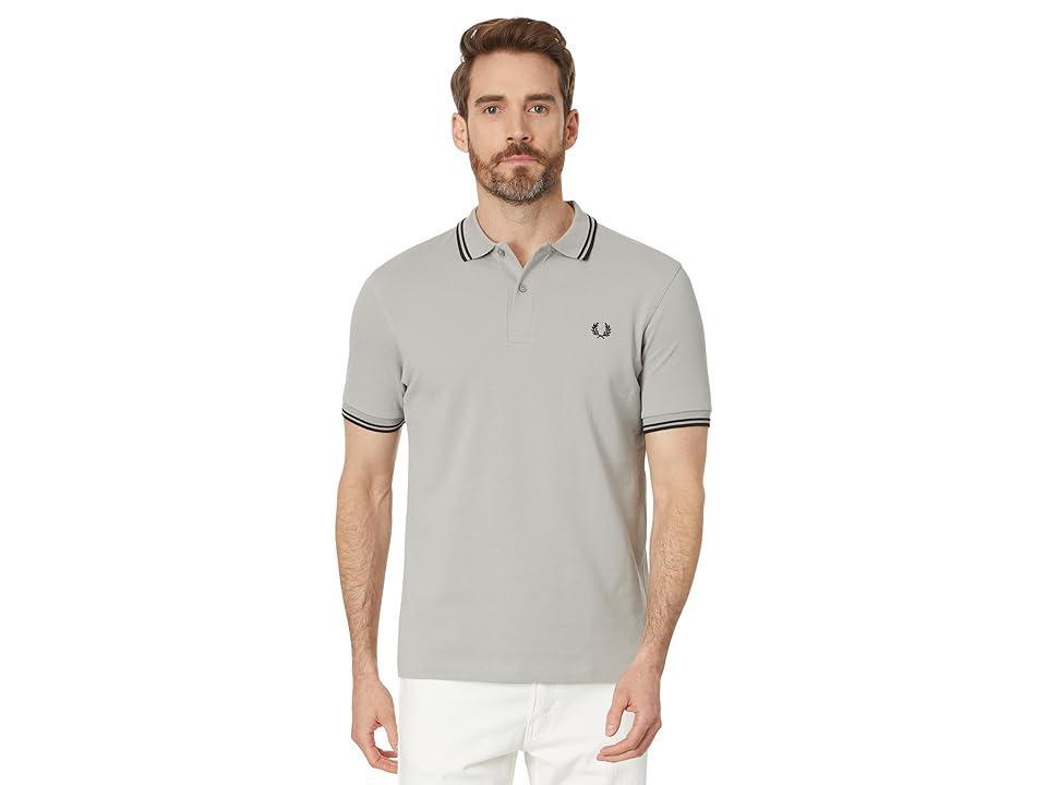 Fred Perry Twin Tipped Fred Perry Shirt (Limestone/Black) Men's T Shirt Product Image