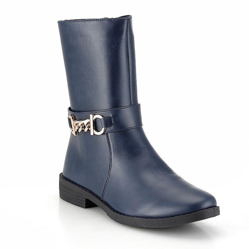 Henry Ferrera Classic Womens Ankle Boots Blue Product Image