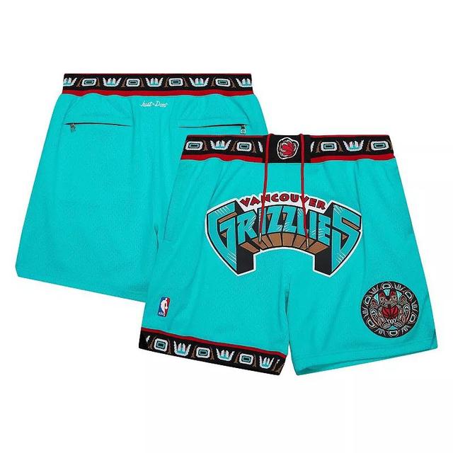 Mens Mitchell & Ness Turquoise Vancouver Grizzlies Hardwood Classics Authentic NBA x Just Don Mesh Shorts Nba Turquoise A Product Image