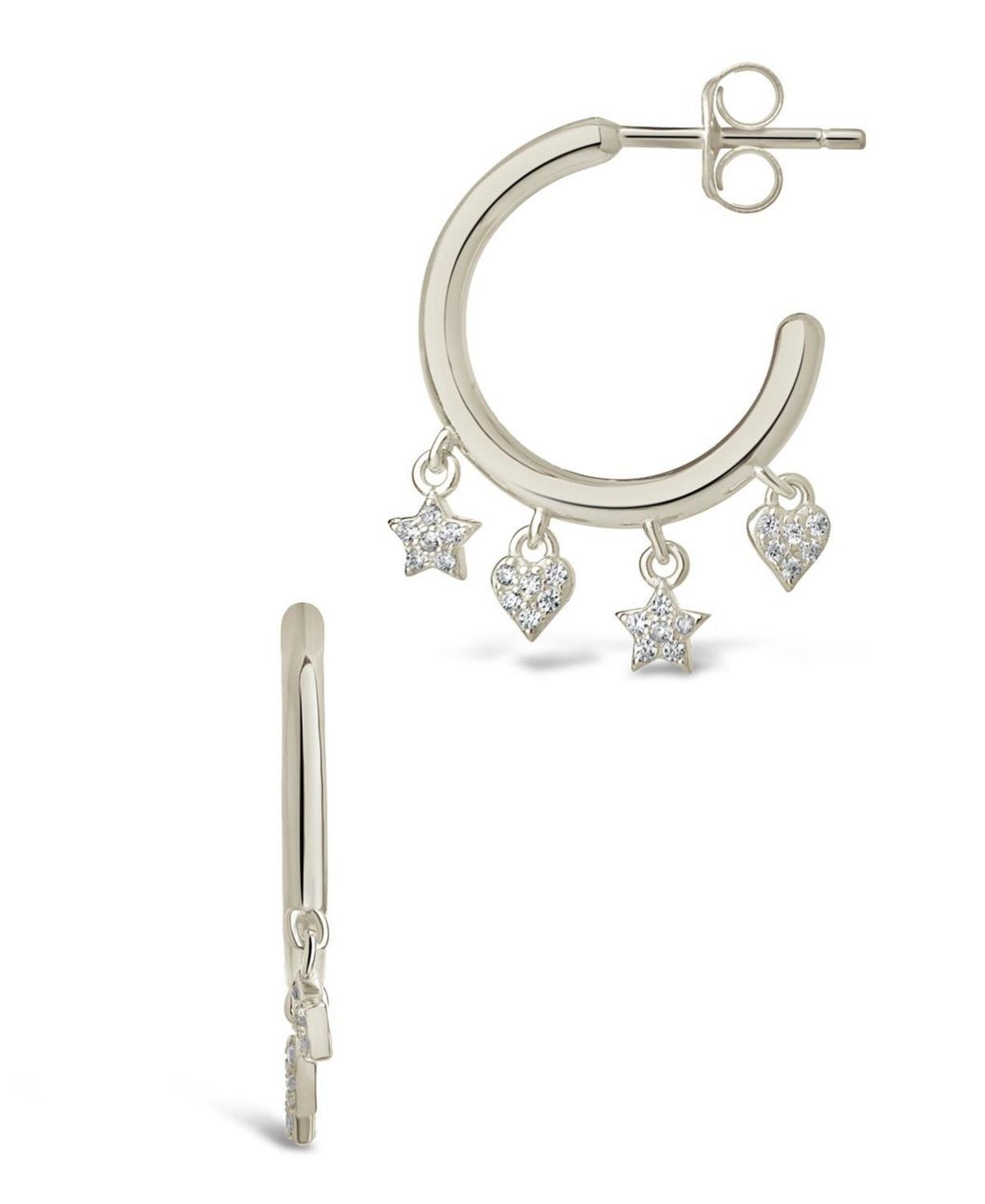 Sterling Forever Womens Celeste Hoop Earrings Product Image