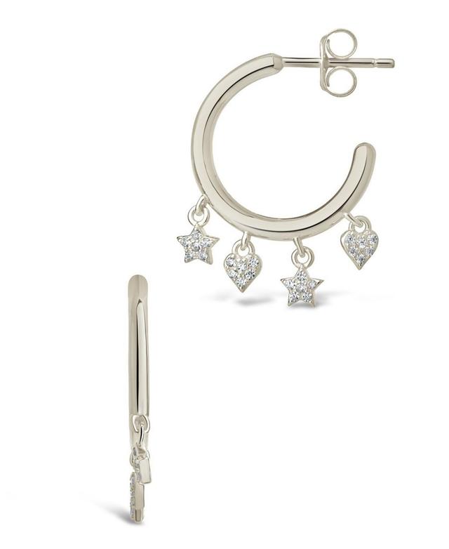 Sterling Forever Womens Celeste Hoop Earrings Product Image