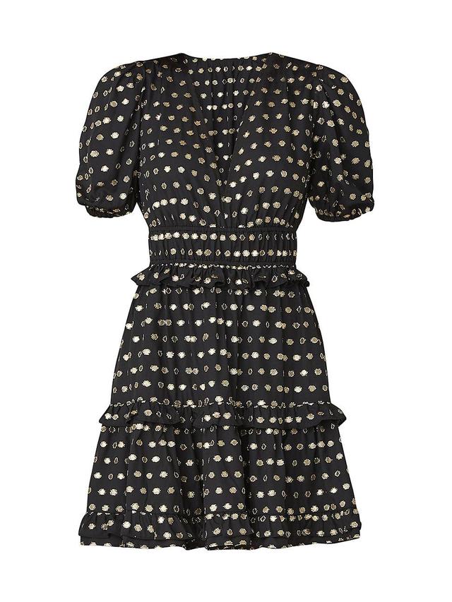 Womens Elia Metallic Jacquard Minidress Product Image