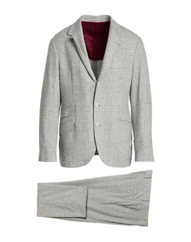 BRUNELLO CUCINELLI Man Suit Light Grey Size 46 Wool, Silk, Cashmere Product Image