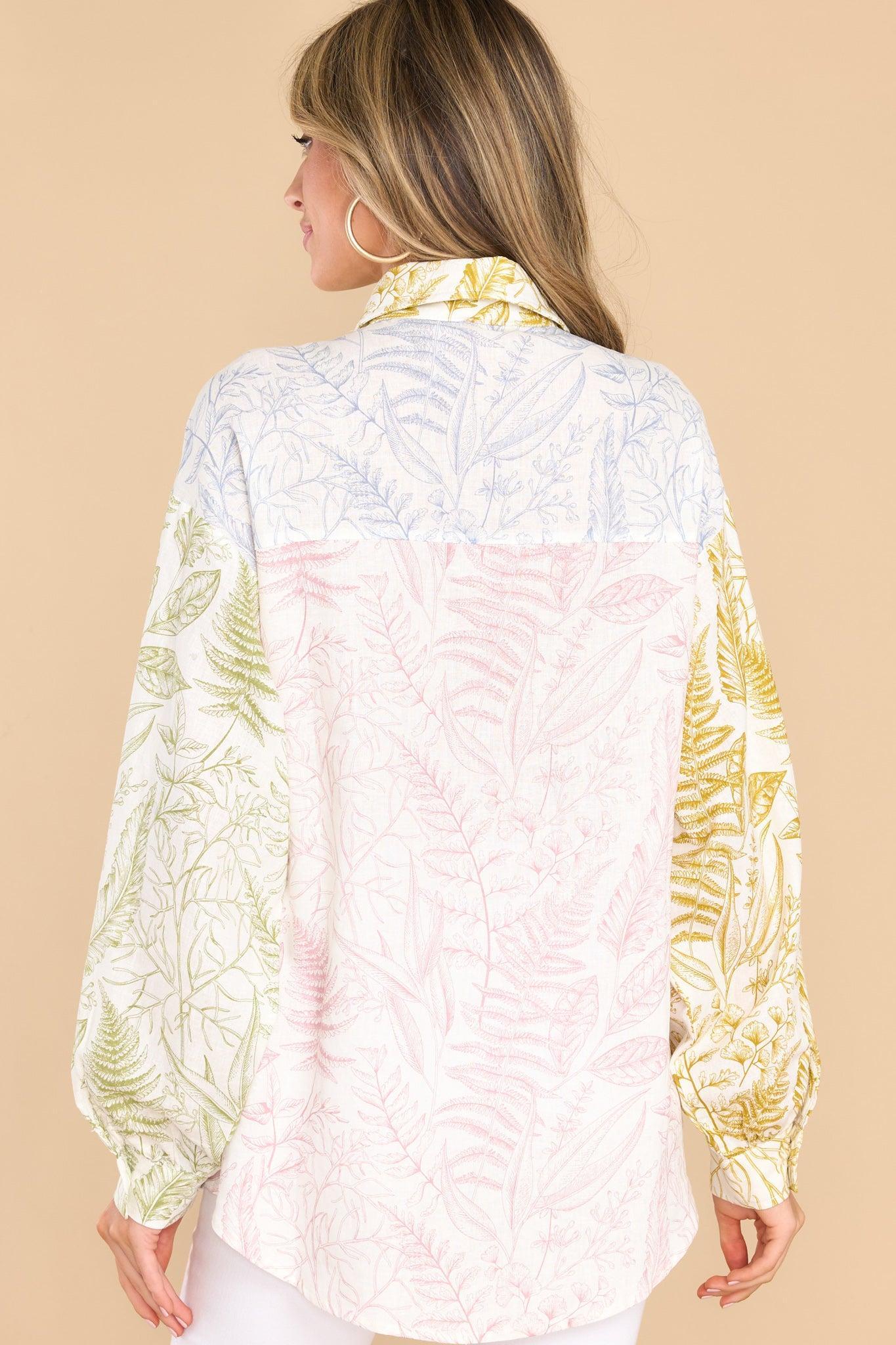 Aura After My Heart Ivory Multi Print Top Product Image