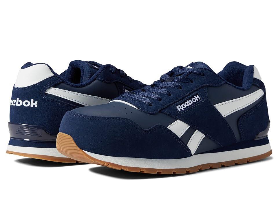 Reebok Harman Work Mens Leather & Suede Composite-Toe Shoes Blue Product Image