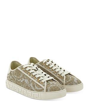 Mens La Greca Baroque Canvas Low-Top Sneakers Product Image