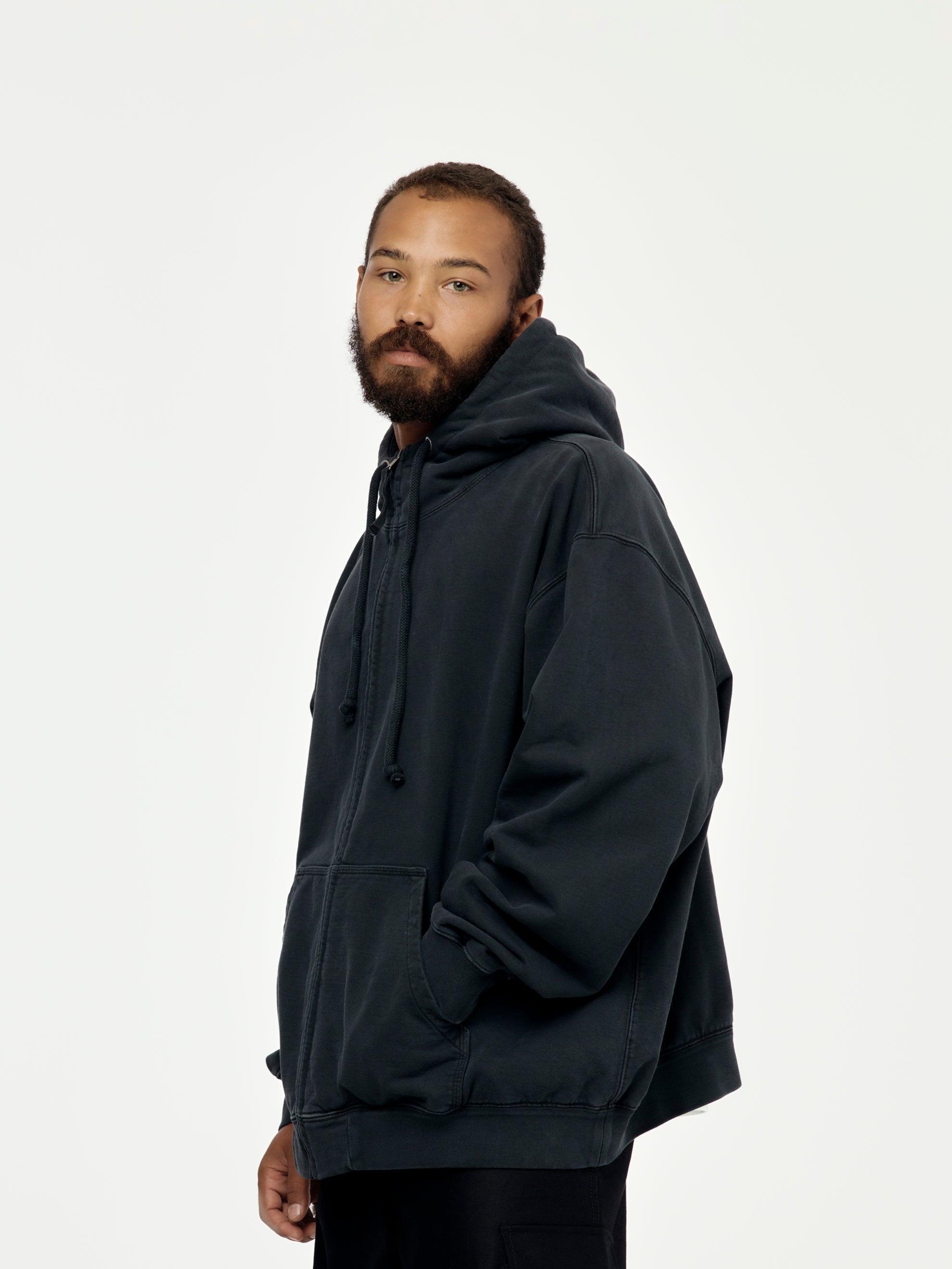 Zip Sweatshirt (Washed Black) Product Image