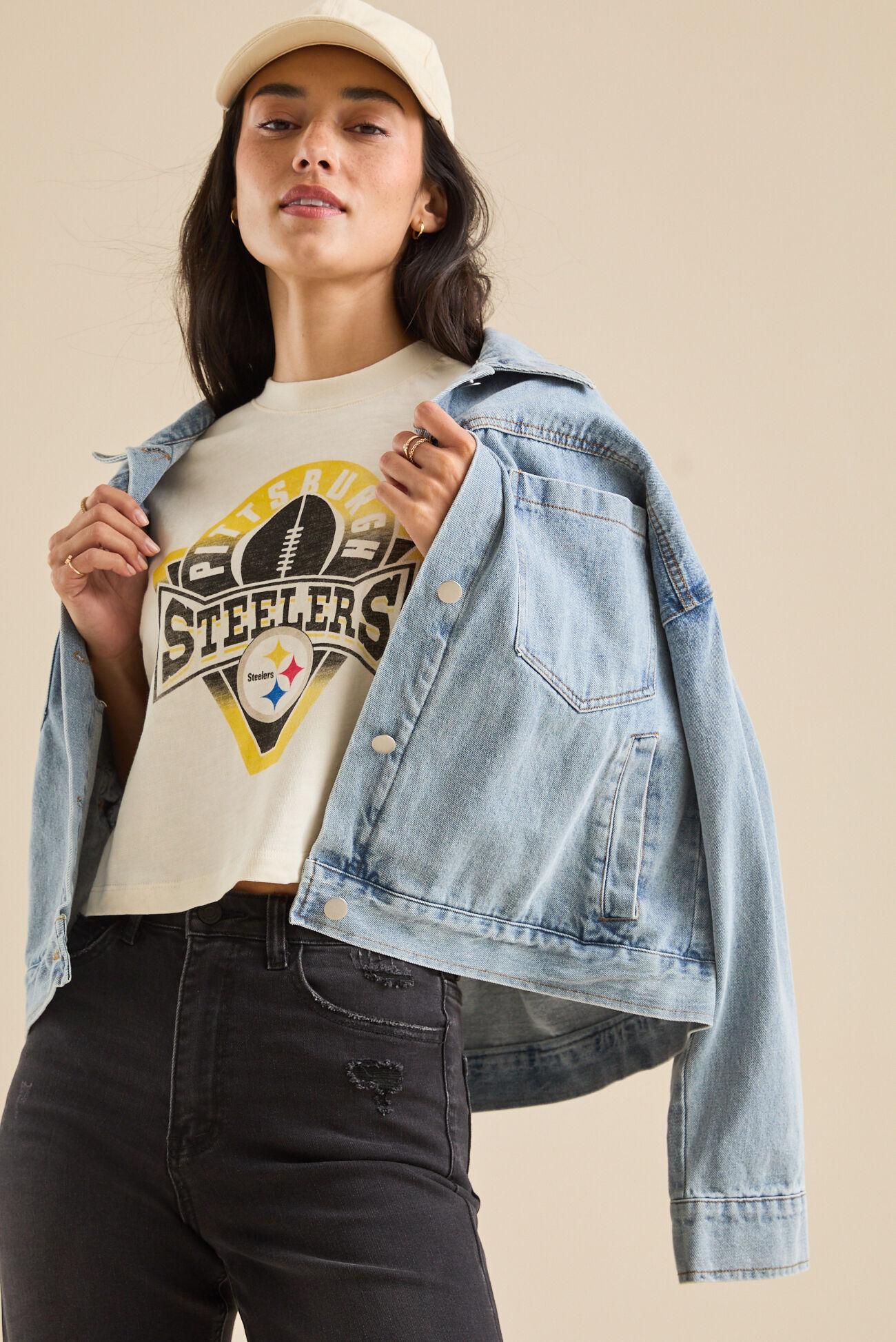 Pittsburgh Steelers Cropped Tee Product Image