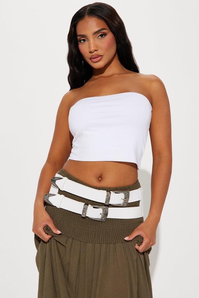 Wild Wide West Belt - White Product Image