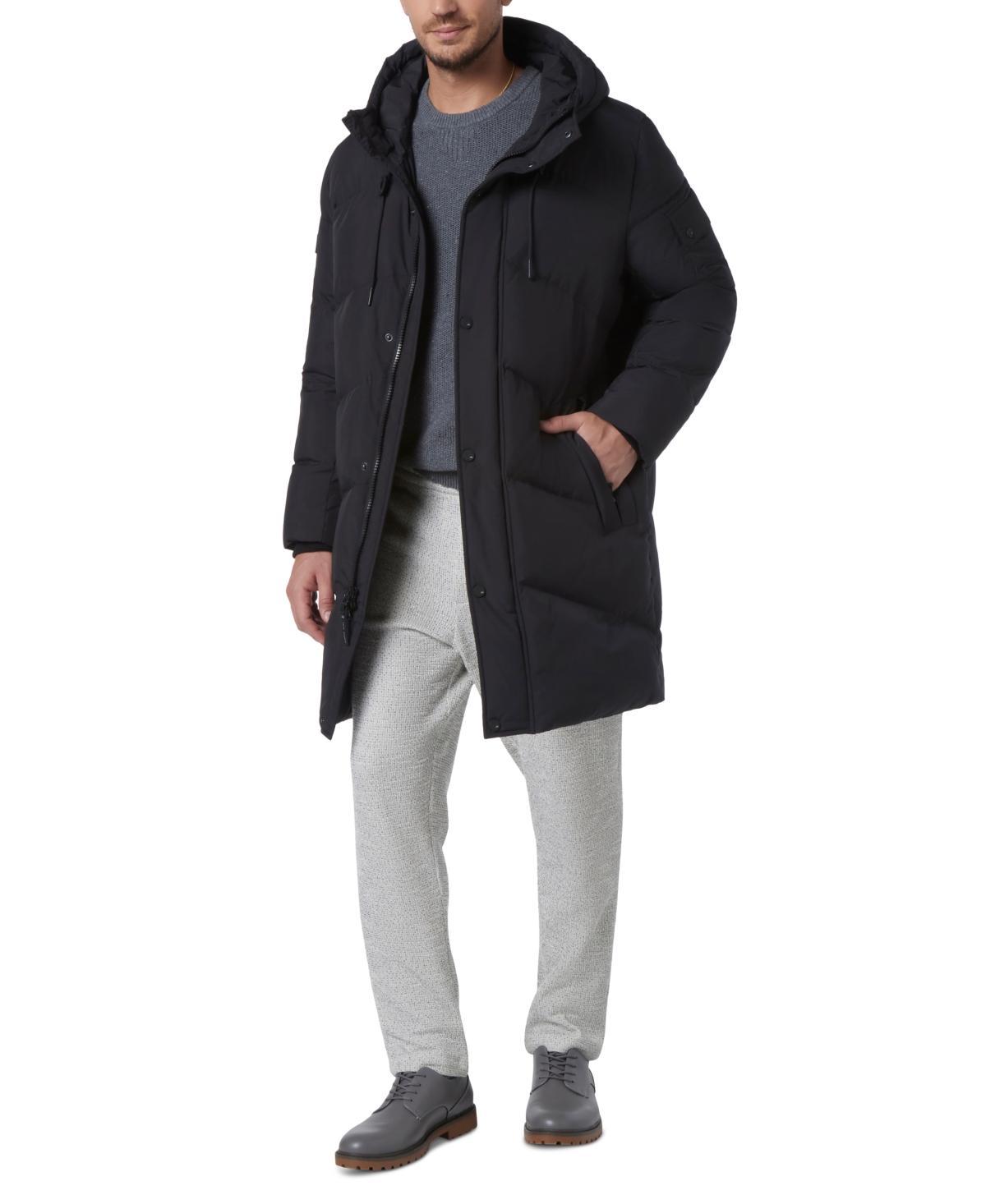 Andrew Marc Sullivan Chevron Quilted Knee Length Parka with Hood Product Image