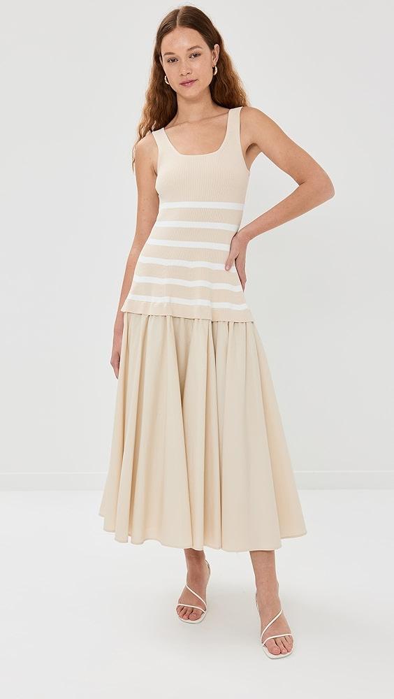 SIMKHAI Silas Knit Bodice Midi Dress | Shopbop Product Image