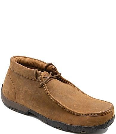 Twisted X Mens Work Steel Toe Leather Chukka Driving Moccasins Product Image