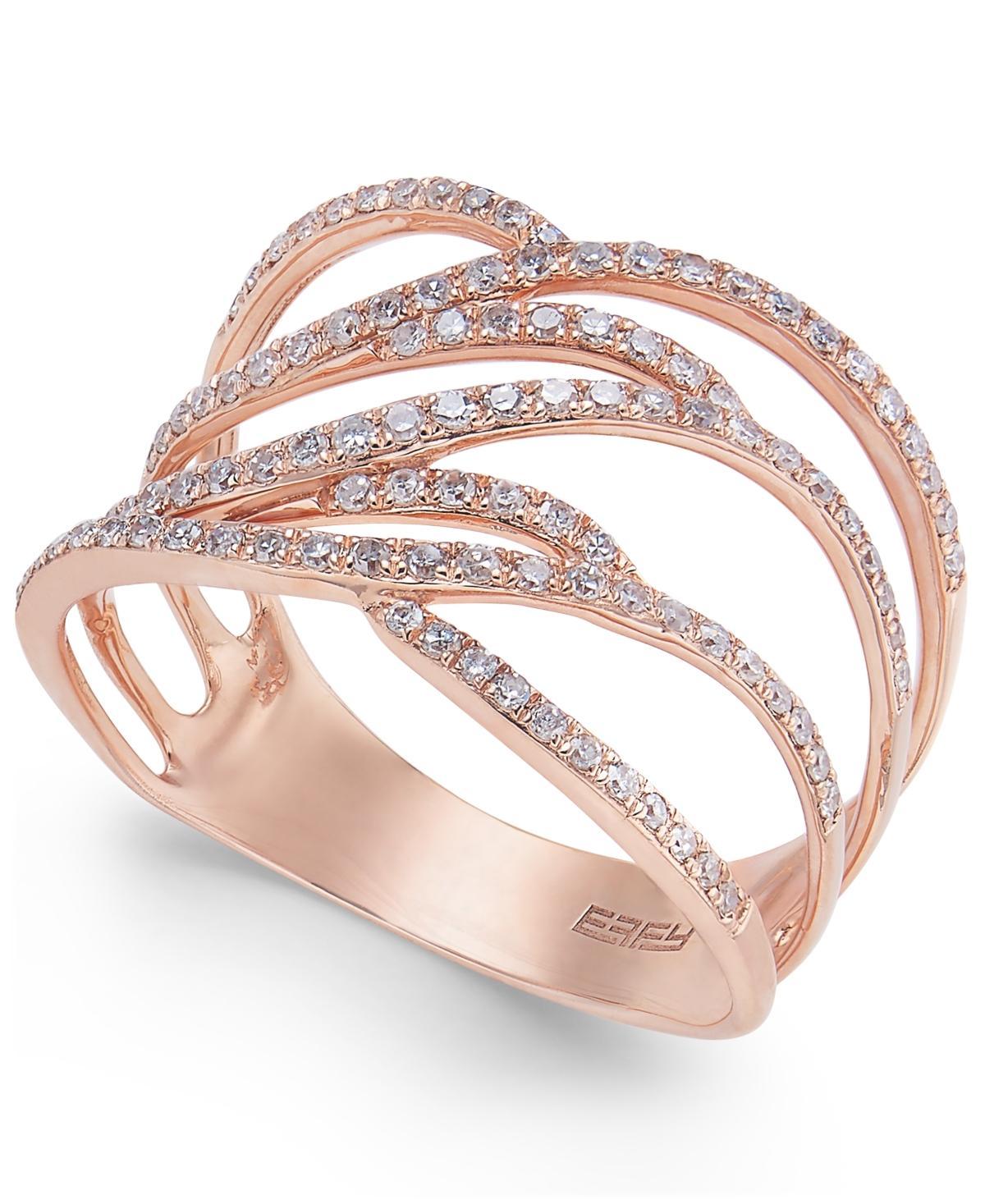 Pave Rose by Effy Diamond Ring (3/8 ct. t.w.) in 14k Yellow Gold (Also available in Rose Gold - White Gold Product Image