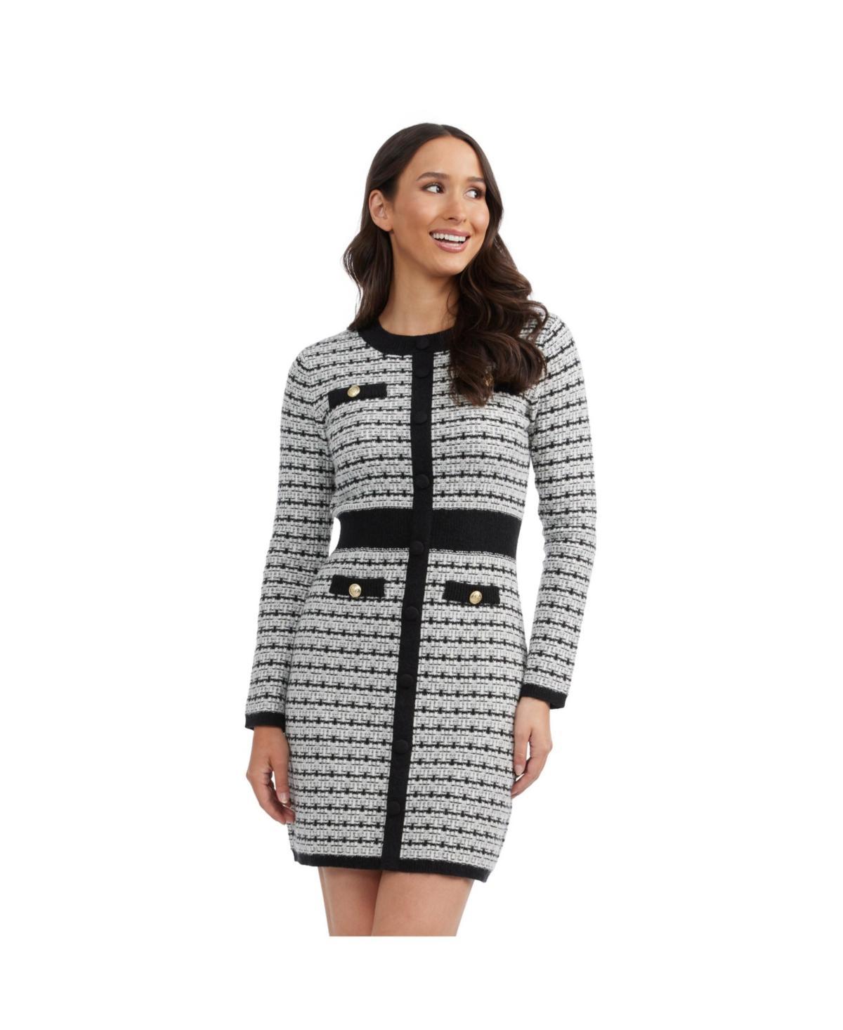 Womens Ellen Tracy Boucle Sweater Dress Product Image