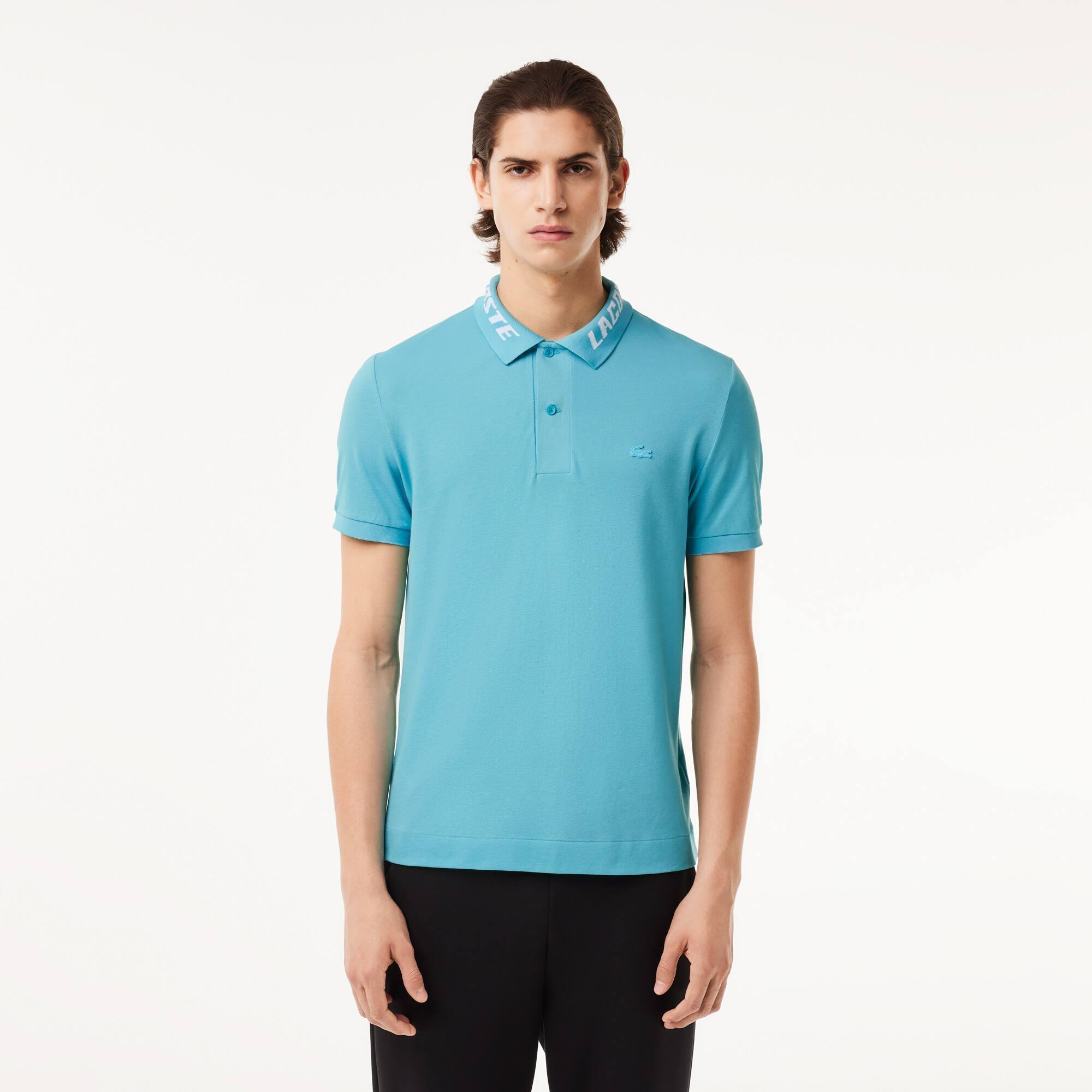 Men's Lacoste Branded Slim Fit Stretch Piqué Polo Product Image